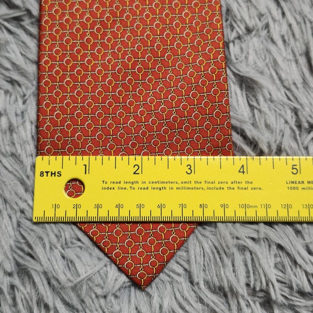 Firenze Tie Mens Luxury Silk Geometric Pattern Made In Italy 60in‎ Dress Necktie - Picture 7 of 8